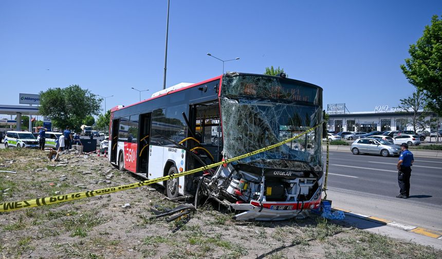 Başkentte EGO otobüsü ile ticari aracın karıştığı kazada 1 kişi öldü, 9 kişi yaralandı