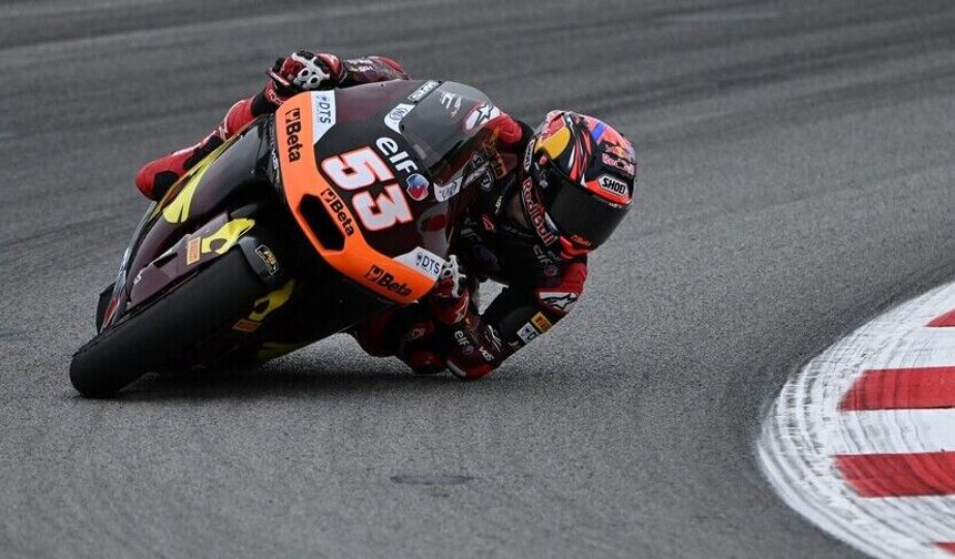 Milli motosikletçi Deniz Öncü, Moto2 Hollanda yarışını tamamlayamadı