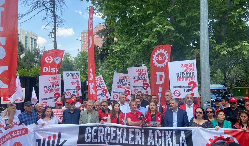 DİSK'ten TÜİK önünde eylem