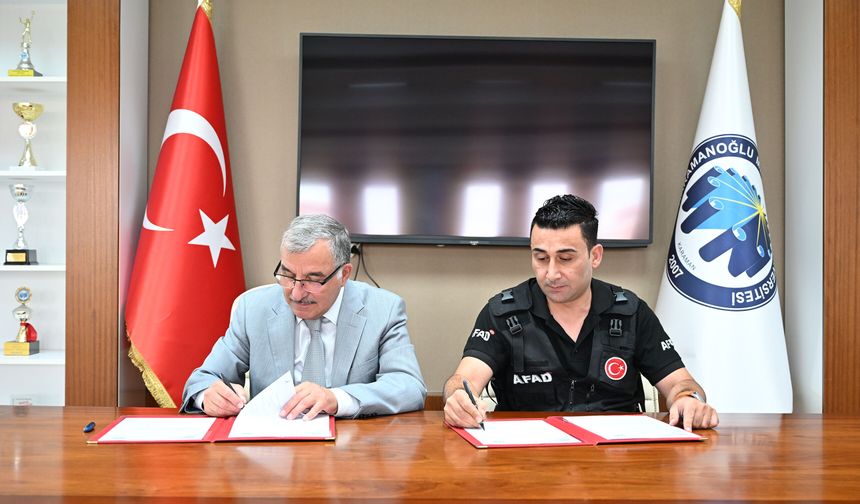 Karamanoğlu Mehmetbey Üniversitesi ve AFAD arasında işbirliği protokolü