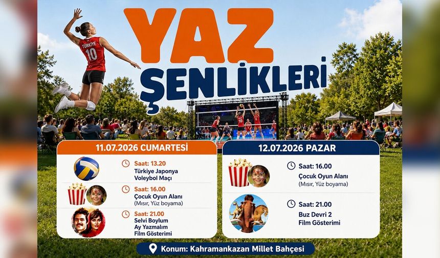 Kahramankazan’da yaz şenlikleri başlıyor