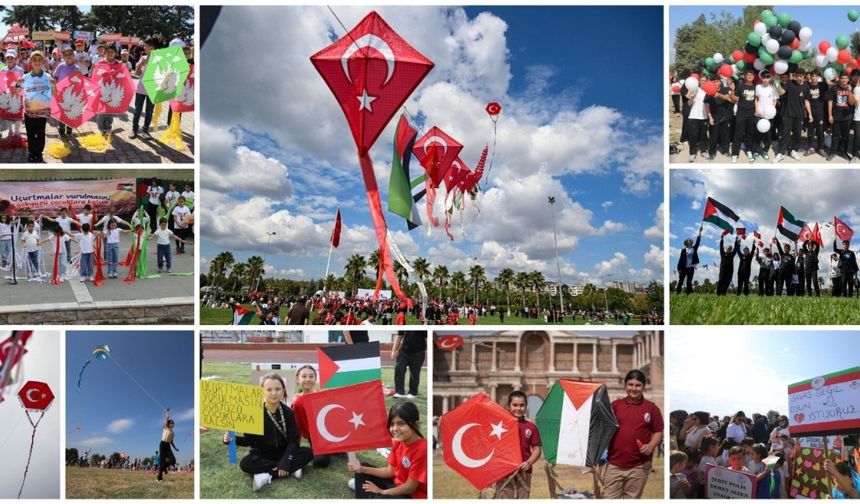 Uçurtmalar, Gazzeli çocuklar için Türkiye'nin dört bir yanında gökyüzüyle buluştu