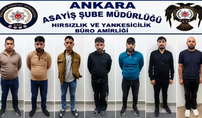 Ankara'da hırsızlık şebekesine operasyon; 7 tutuklama