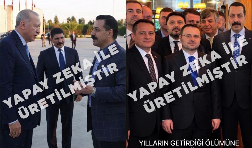 Yapay zekâ ile Cumhurbaşkanı ve Adalet Bakanıyla fotoğraf oluşturan kişi gözaltına alındı