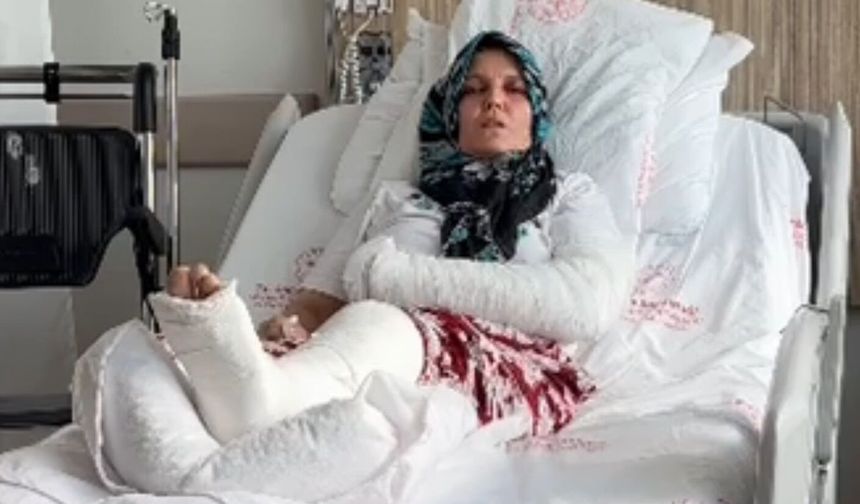 Kavgada 3 çocuk annesinin kolu ve bacağı kırıldı