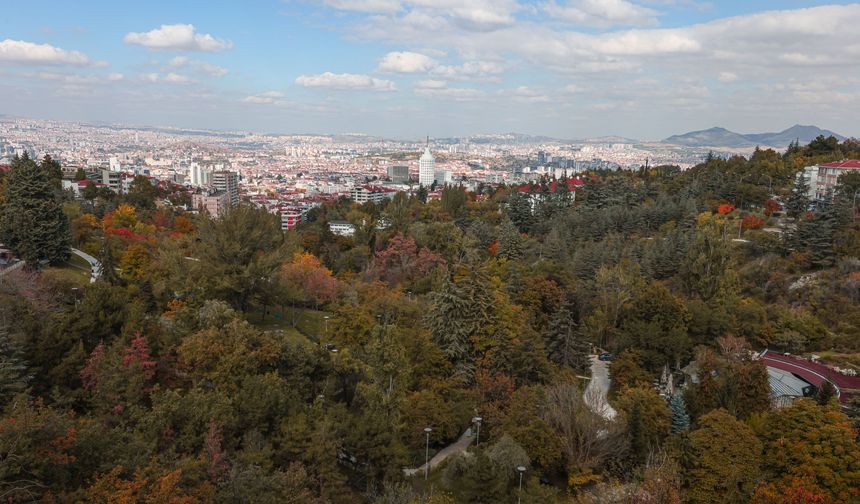 Başkentin parkları sonbahar renklerine büründü