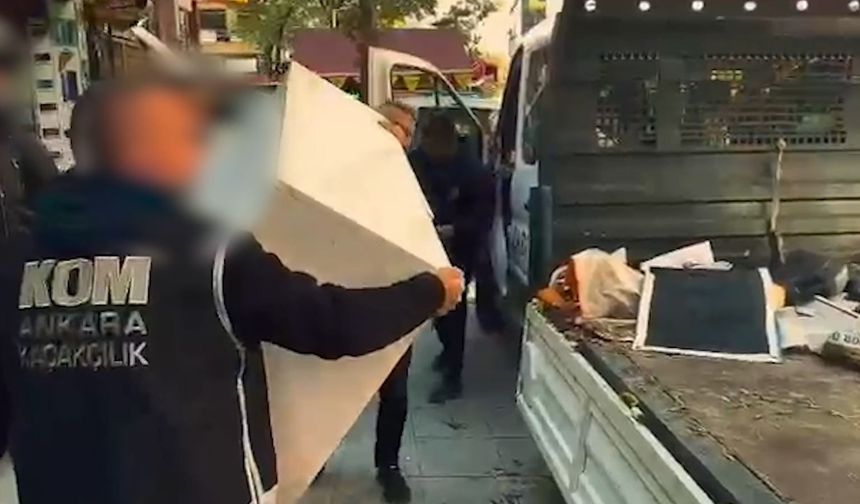 Ankara'da kaçak elektronik sigara ve tütün operasyonu: 9 gözaltı