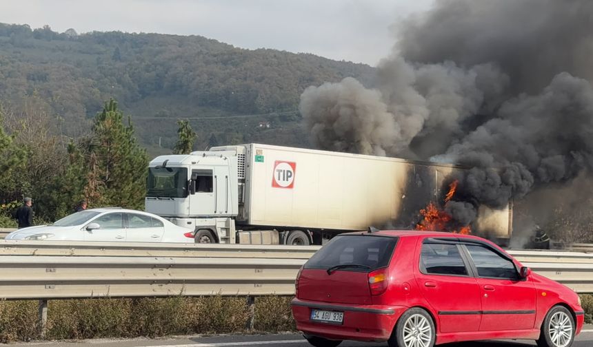 TIR’da çıkan yangın söndürüldü