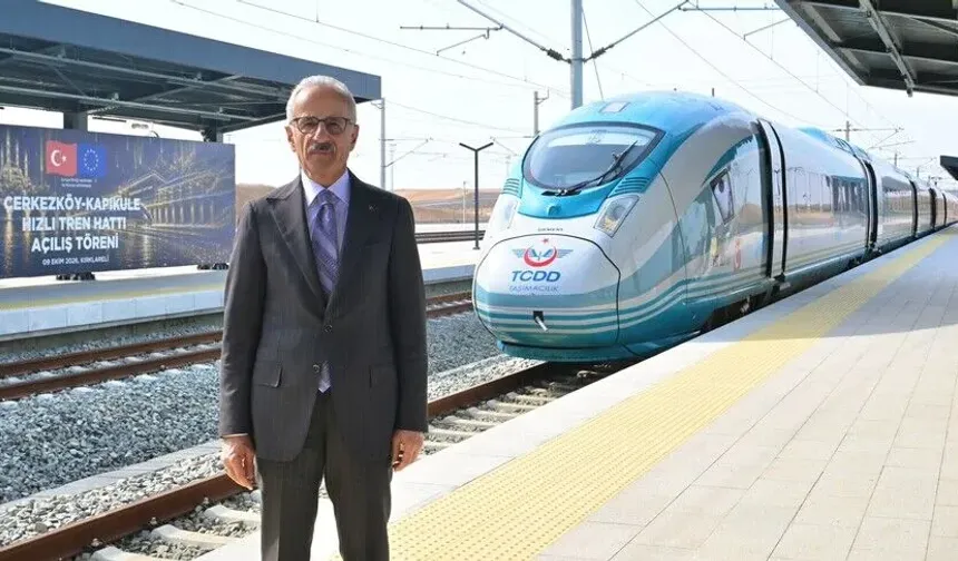 Halkalı-Kapıkule Hızlı Tren Hattı'nın Çerkezköy-Kapıkule kesimi yarın hizmete açılacak