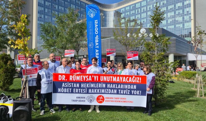 Rümeysa Berin Şen anmasında nöbet ertesi izin tepkisi